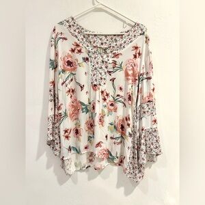 Tribal.Jeans Women’s Floral Print Women's Blouse